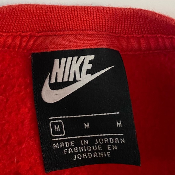 Nike Sweatshirt Crew Kangaroo pockets fleece kids size M, red - Picture 4 of 13